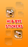 Hi and Bye Stickers screenshot 1/5
