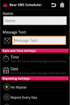 Bear SMS Scheduler Lite screenshot 1/5