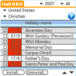 Holidays and Holidates for Palm/WebOS screenshot 1/1