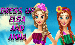 Dress up Elsa and Anna to summer screenshot 1/4