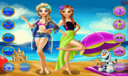 Dress up Elsa and Anna to summer screenshot 4/4
