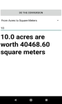 Acres to Meters Converter screenshot 1/1