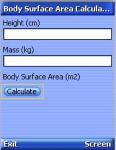 Body Surface Area Calculation screenshot 1/1