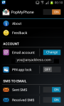 PopMyPhone - Get SMS by EMAIL screenshot 1/3