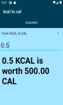Converter Kcal to Cal  screenshot 1/4
