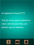 Kejriwal So Honest Funny Status screenshot 2/4