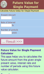 Future Value for Single Payment screenshot 2/3